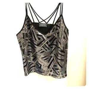 Silver & Black Dress Tank
